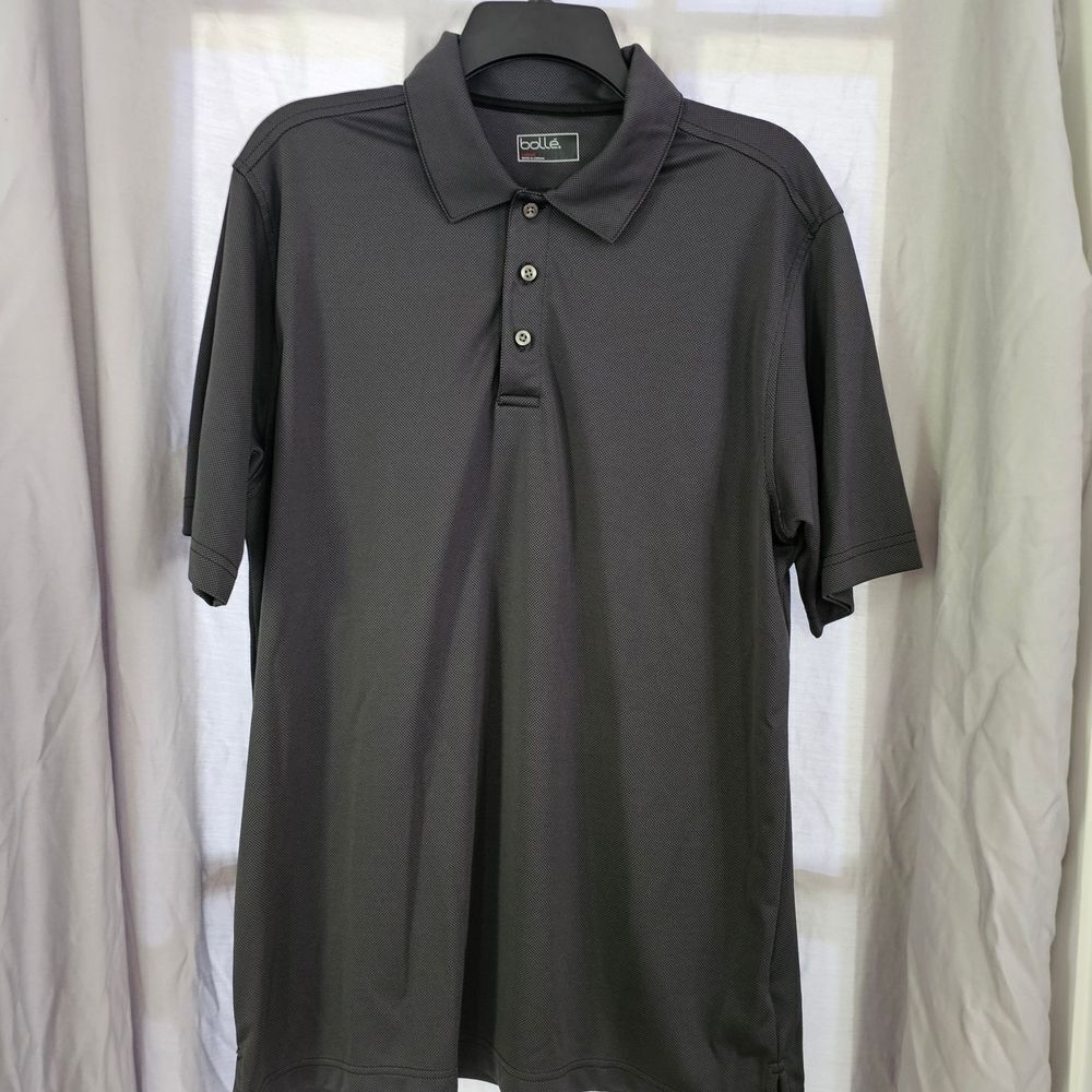 Bolle Gray Performance Polo Shirt Size Large